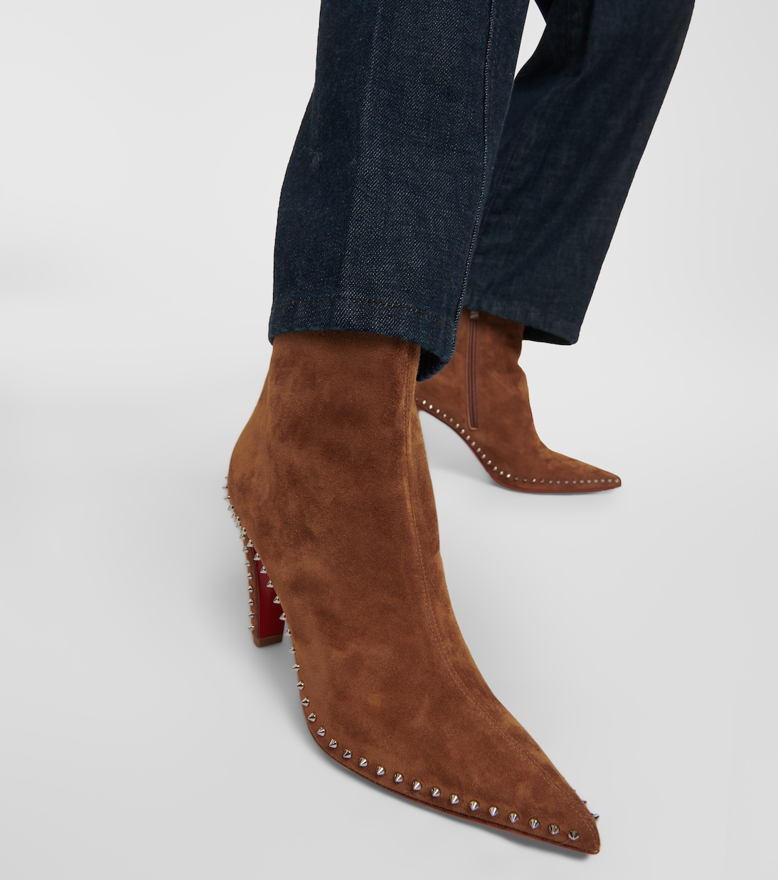 Vidura studded suede ankle boots | Christian Louboutin