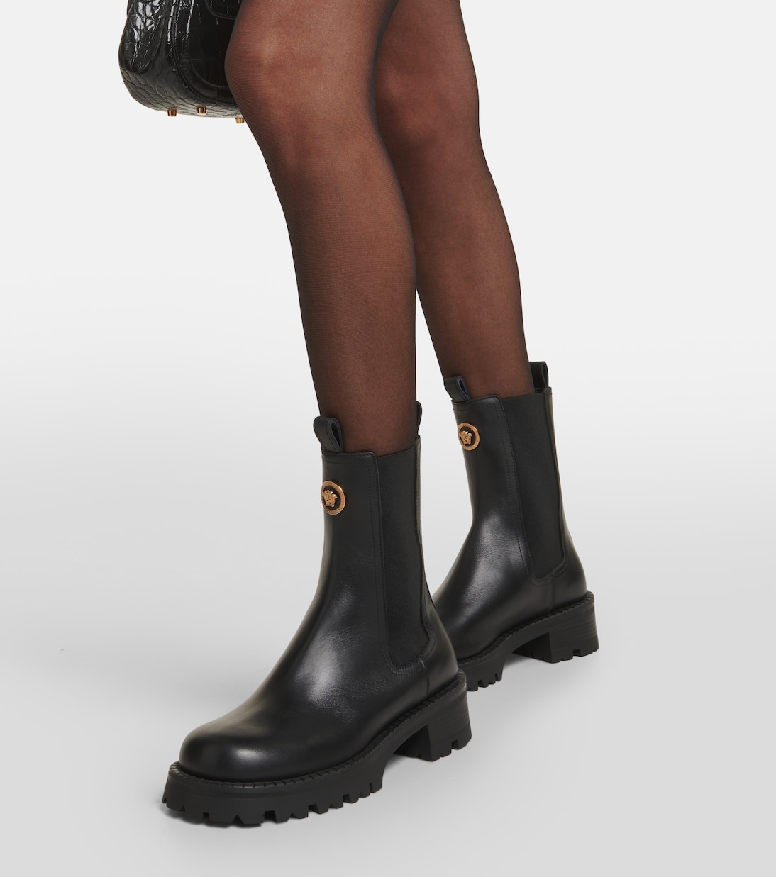 Medusa leather Chelsea boots | Versace