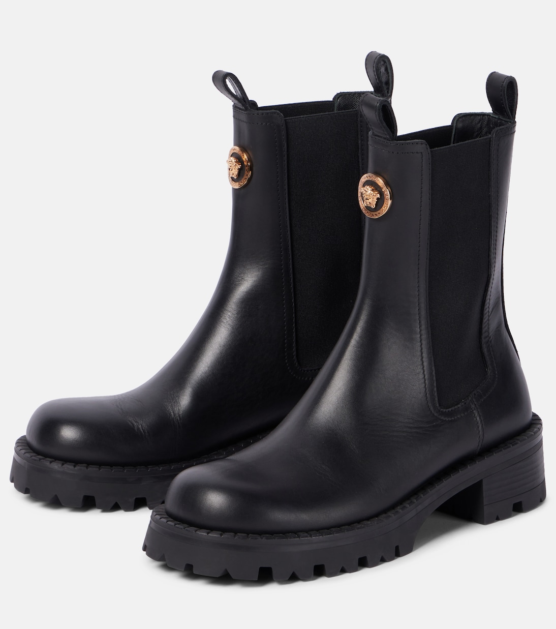 Medusa leather Chelsea boots | Versace