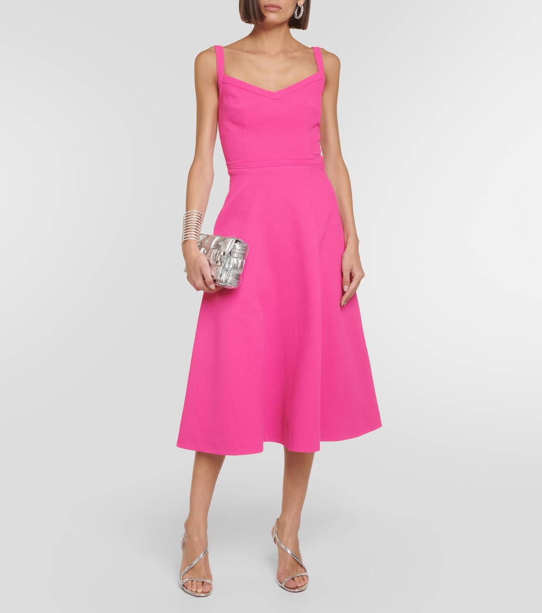 Vestido midi Elvita de crepé | Emilia Wickstead