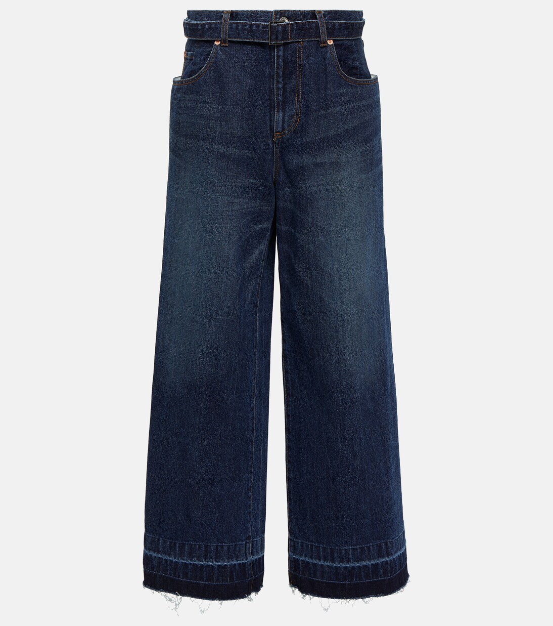 Belted wide-leg jeans | Sacai