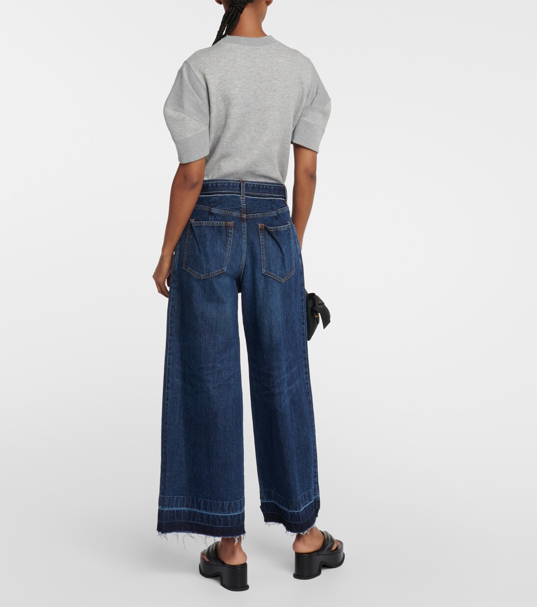 Belted wide-leg jeans | Sacai
