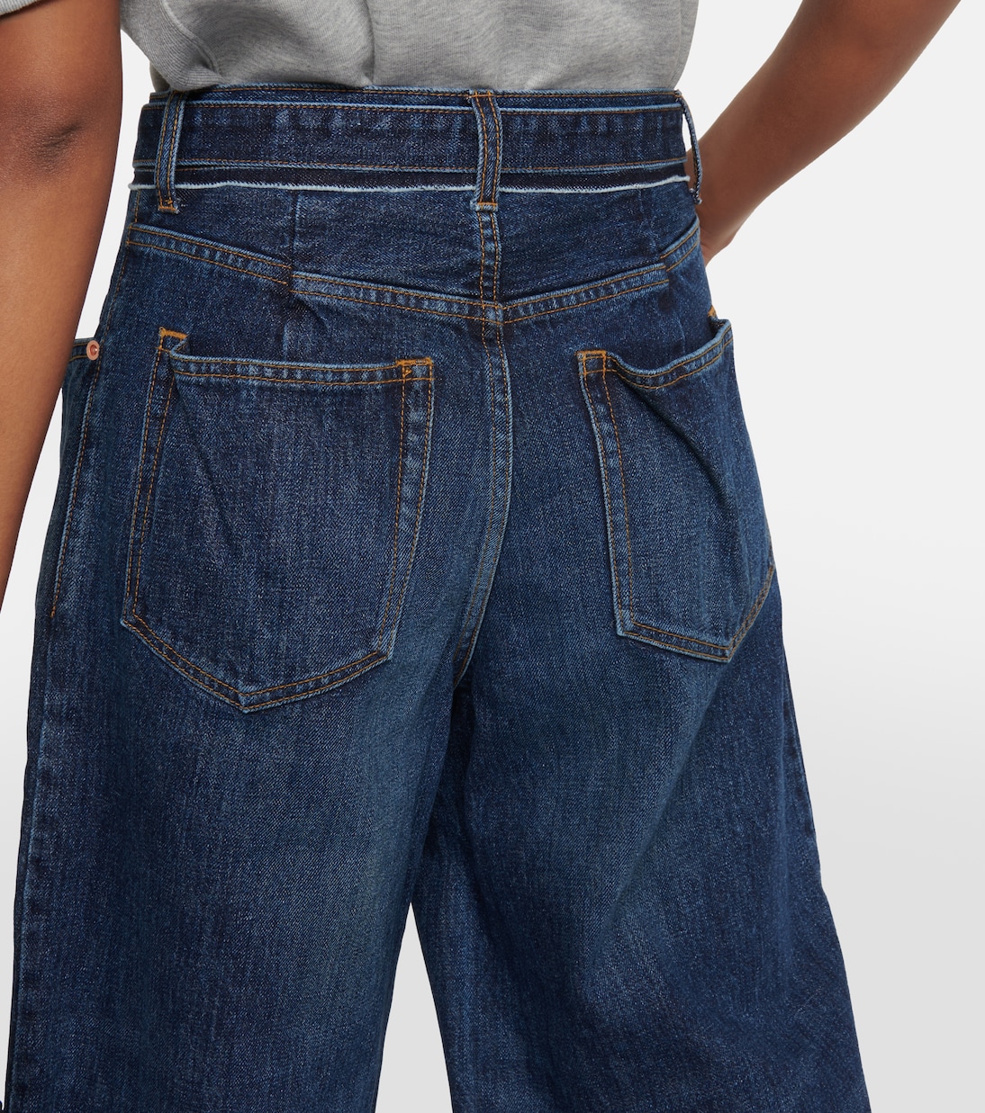 Belted wide-leg jeans | Sacai