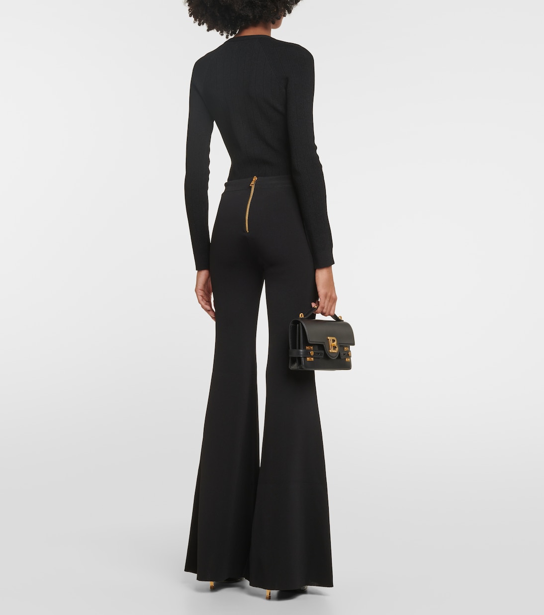 Pantaloni flared in maglia | Balmain