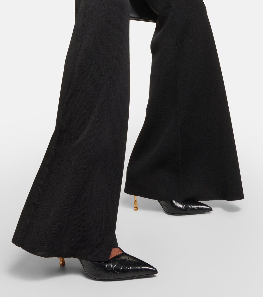 Pantaloni flared in maglia | Balmain