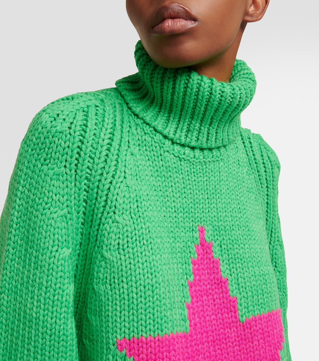 Beauty intarsia wool-blend turtleneck sweater  | Goldbergh