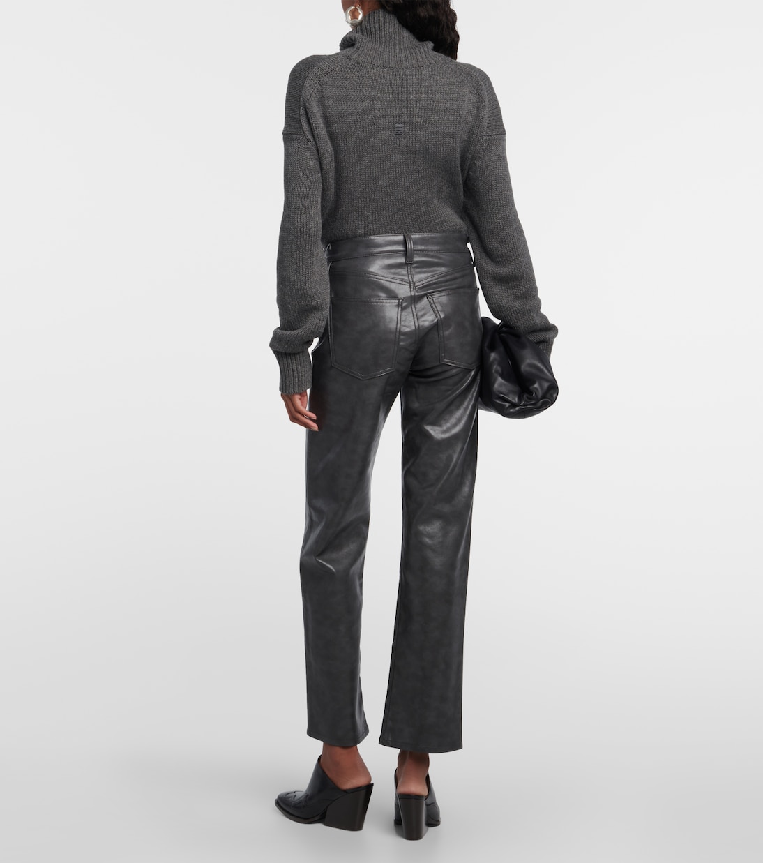 Pantaloni regular Sloane in pelle | Agolde