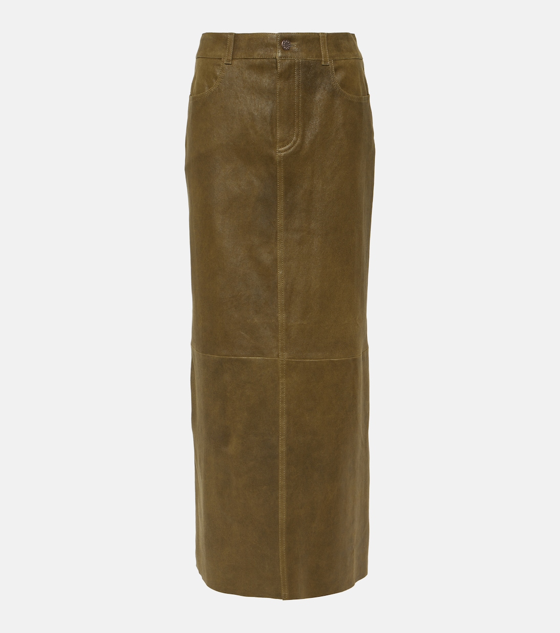 Falda midi Beth de piel | Stouls