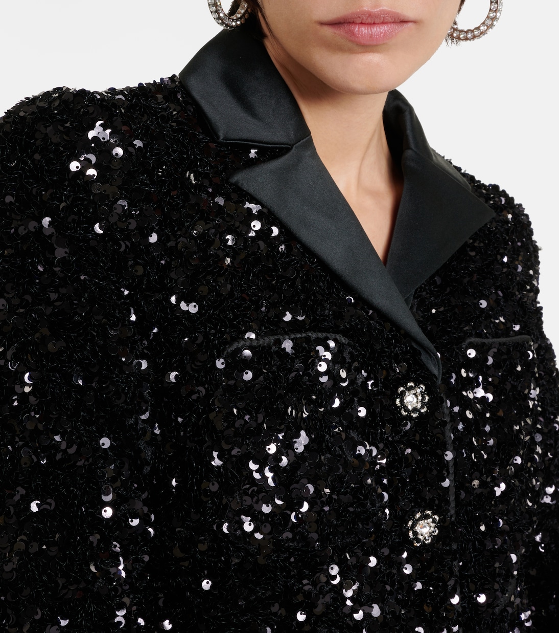 Veste raccourcie à sequins | Self-Portrait