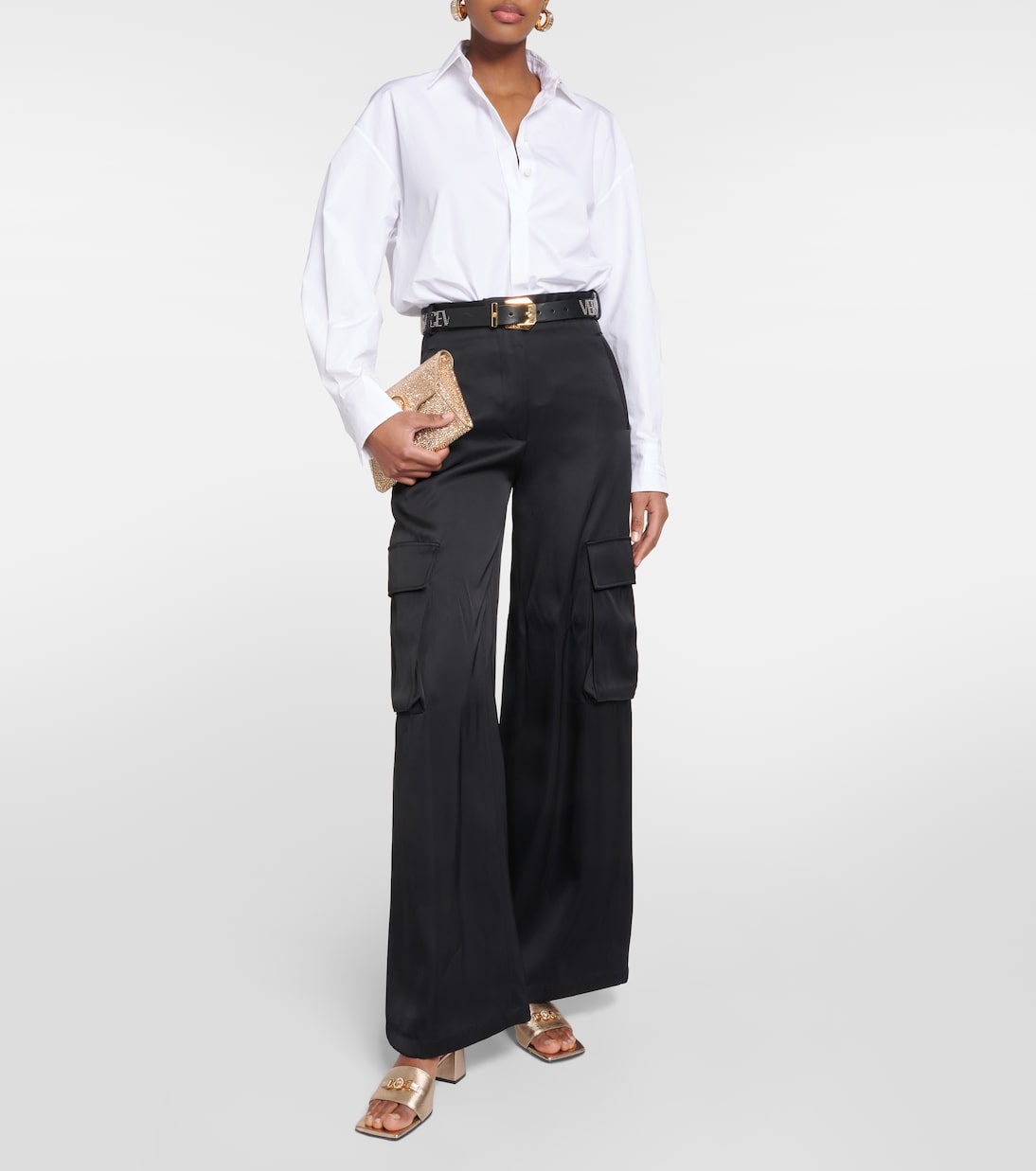 Pantoletten Medusa '95 aus Metallic-Leder | Versace