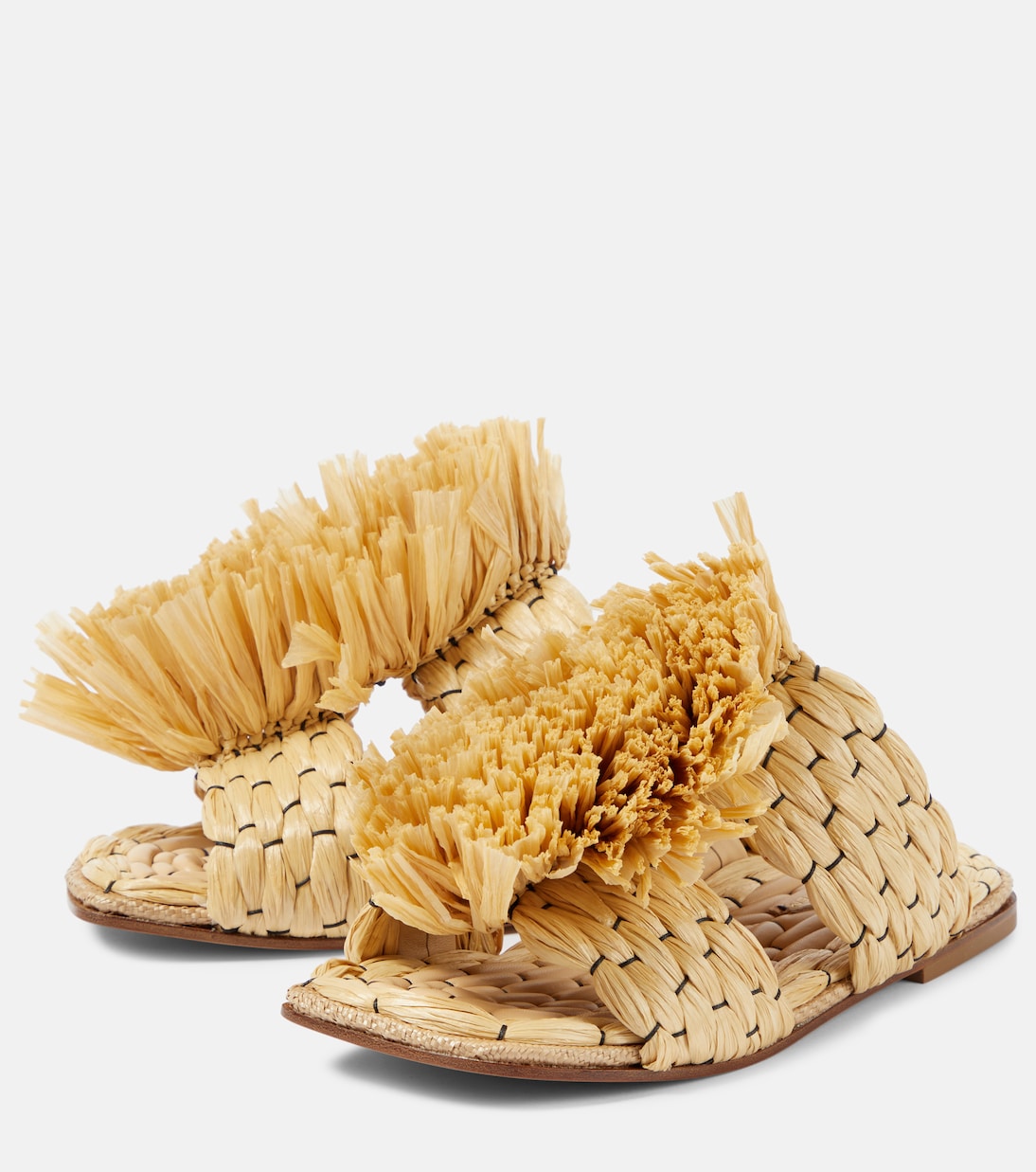 Raffia espadrille slides | Dries Van Noten