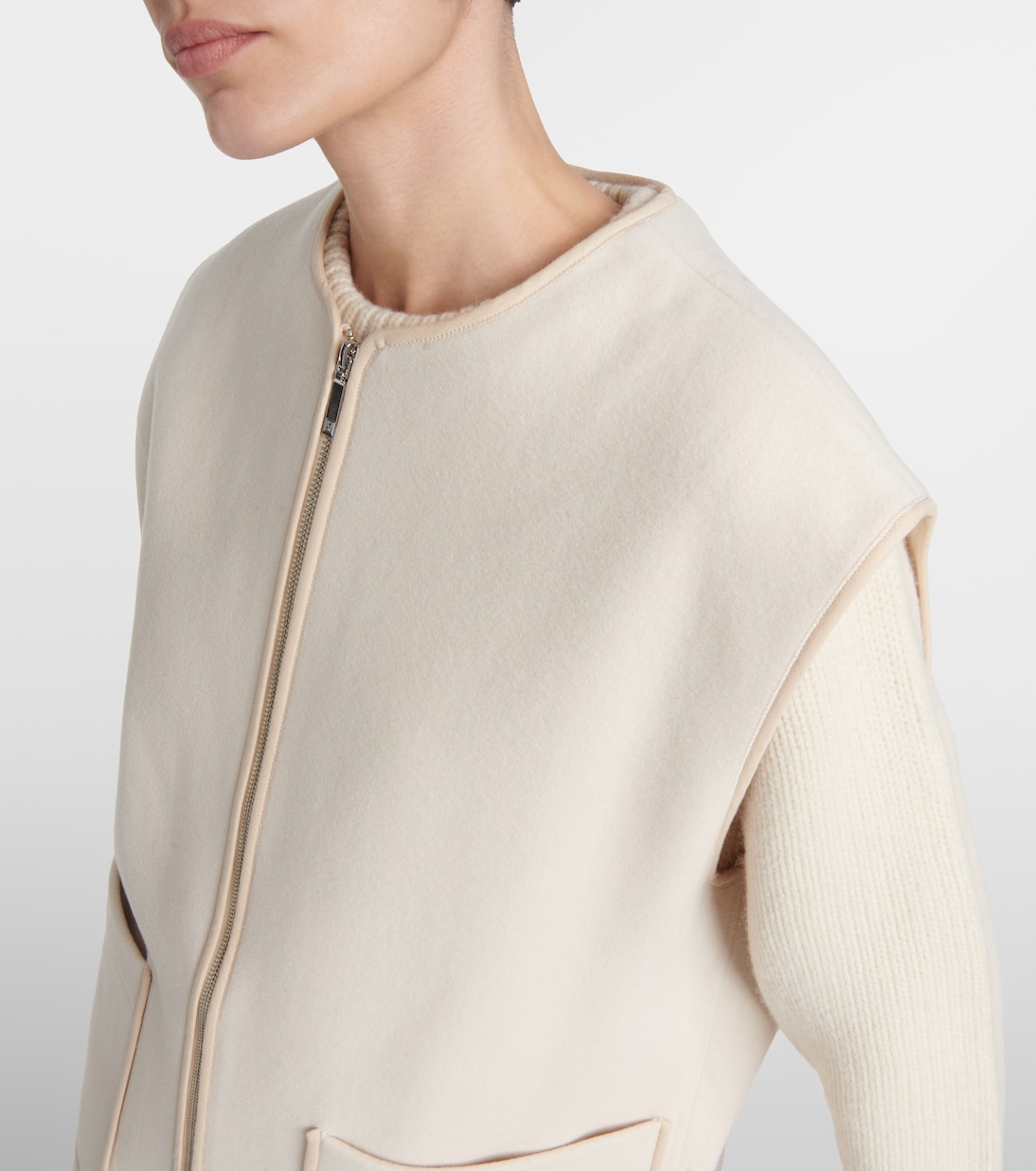 Veste sans manches en laine mélangée | Toteme