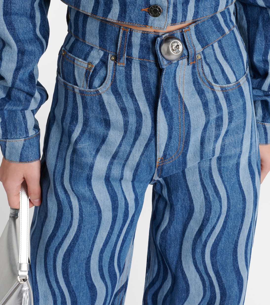 High-Rise Wide-Leg Jeans Sunray | Area