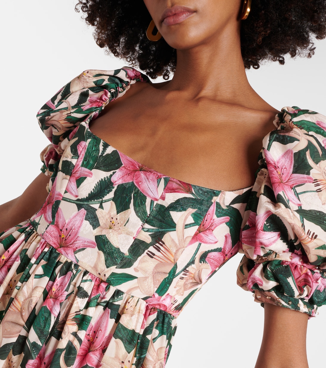 Alaria Rocio ruffled floral minidress | Agua by Agua Bendita