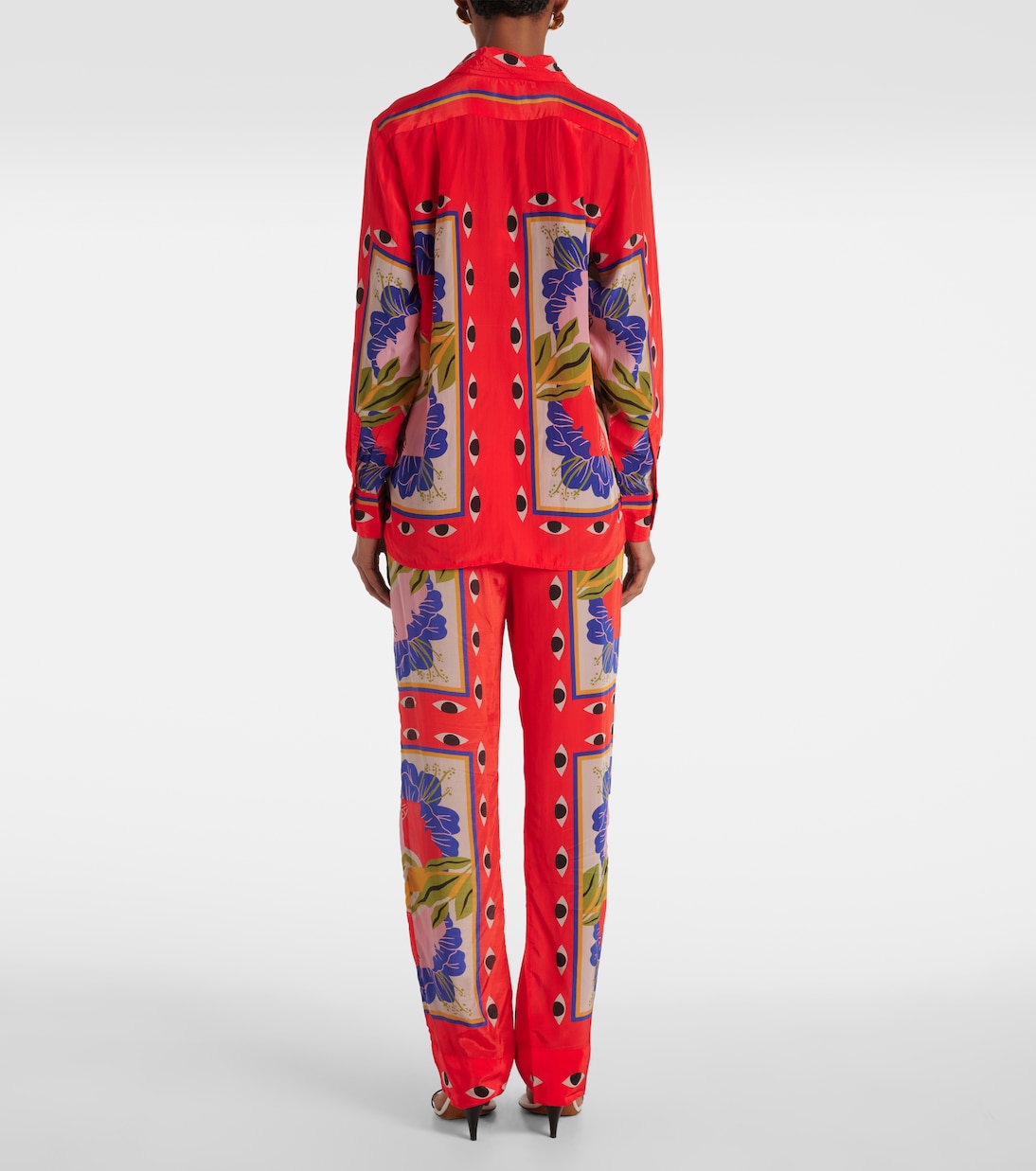 Bedrucktes Pyjama-Hemd Surreal Scarf Sand | Farm Rio