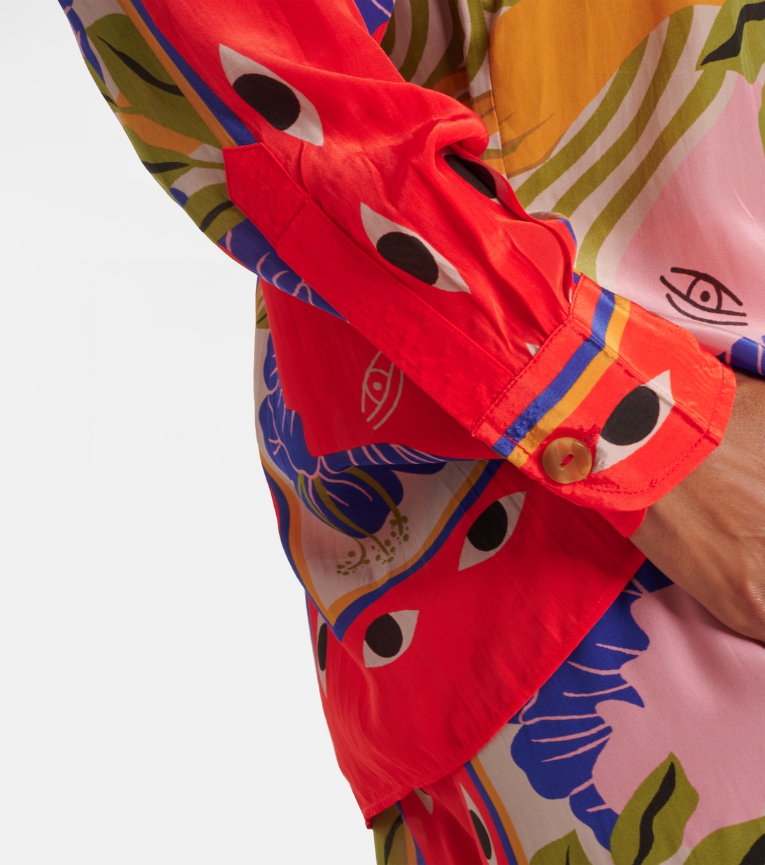 Bedrucktes Pyjama-Hemd Surreal Scarf Sand | Farm Rio