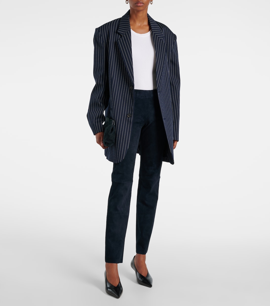 Pantalones slim Jacky de ante | Stouls