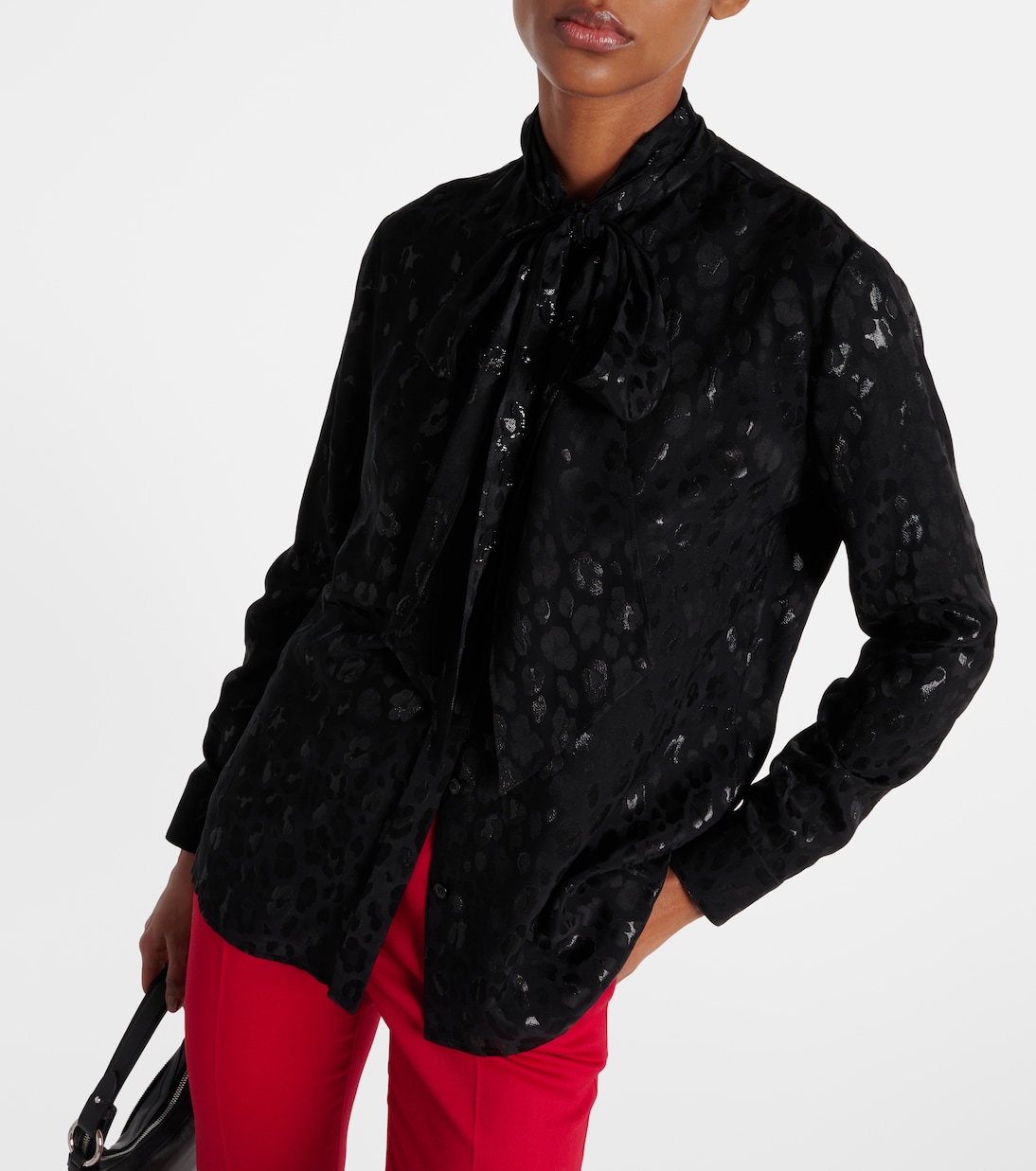 Blouse en jacquard de satin | Versace
