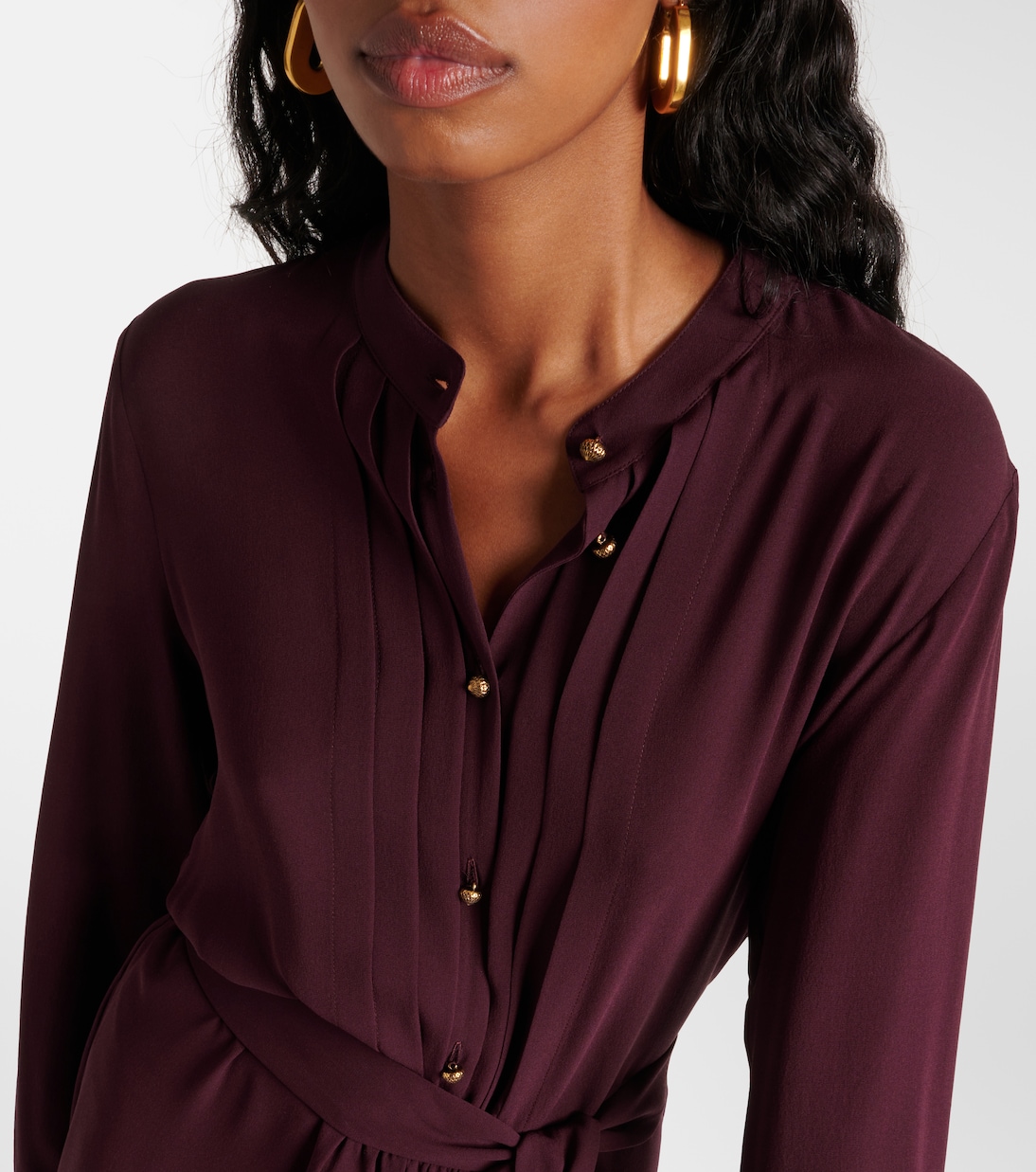 Robe midi Hattie en crêpe de soie | Loro Piana