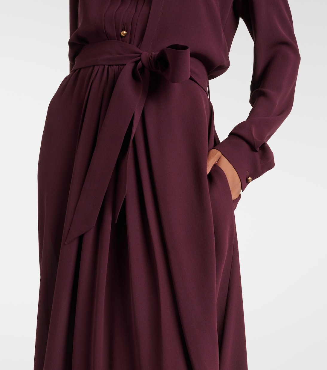 Robe midi Hattie en crêpe de soie | Loro Piana