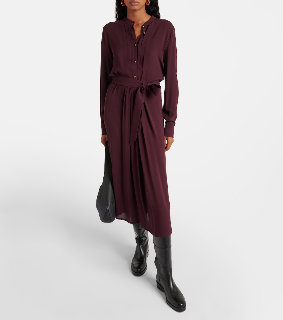 Robe midi Hattie en crêpe de soie | Loro Piana