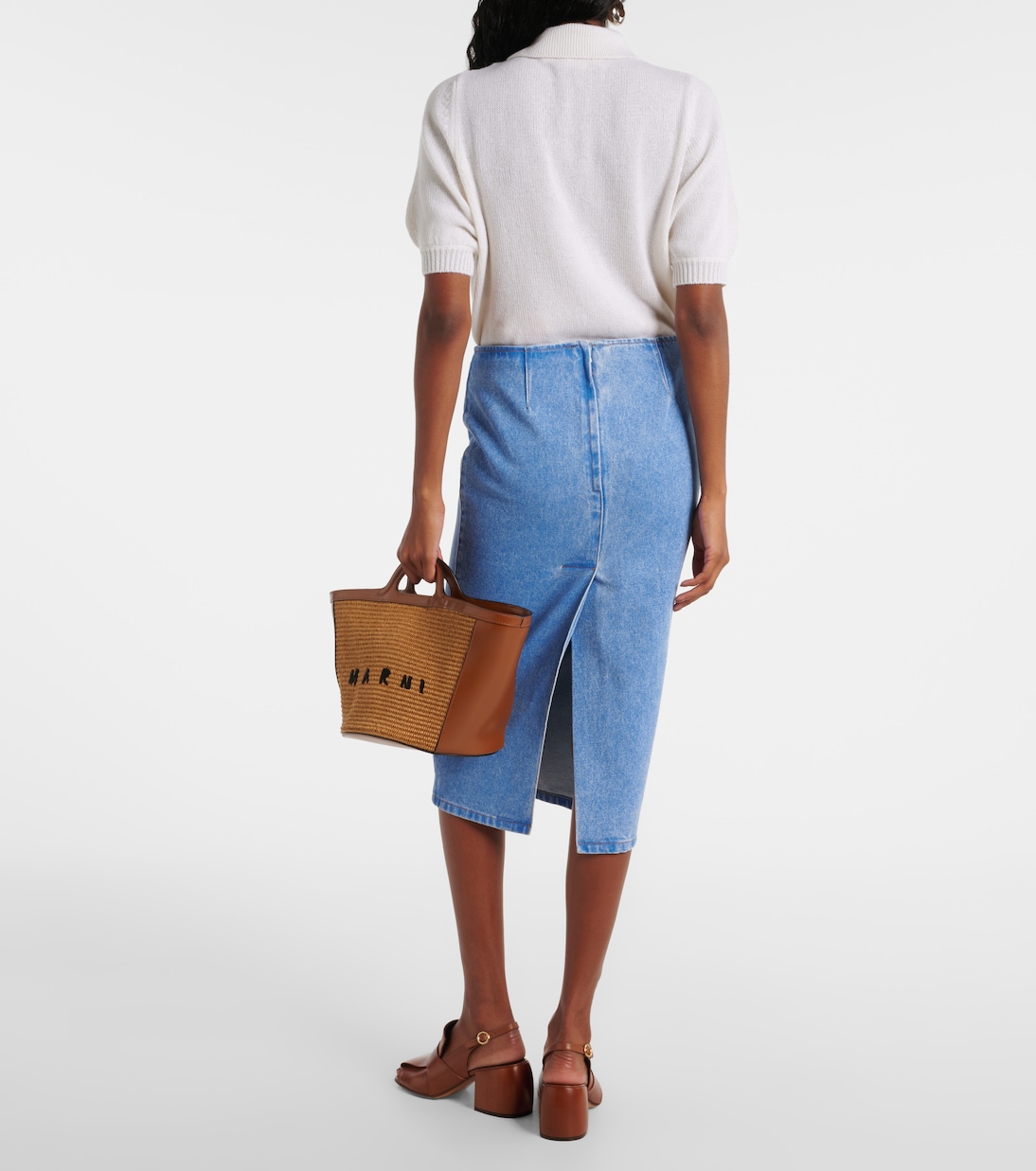 Falda midi en denim | Marni
