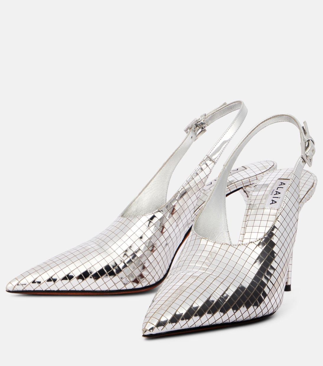 Pumps slingback in pelle metallizzata | Alaïa