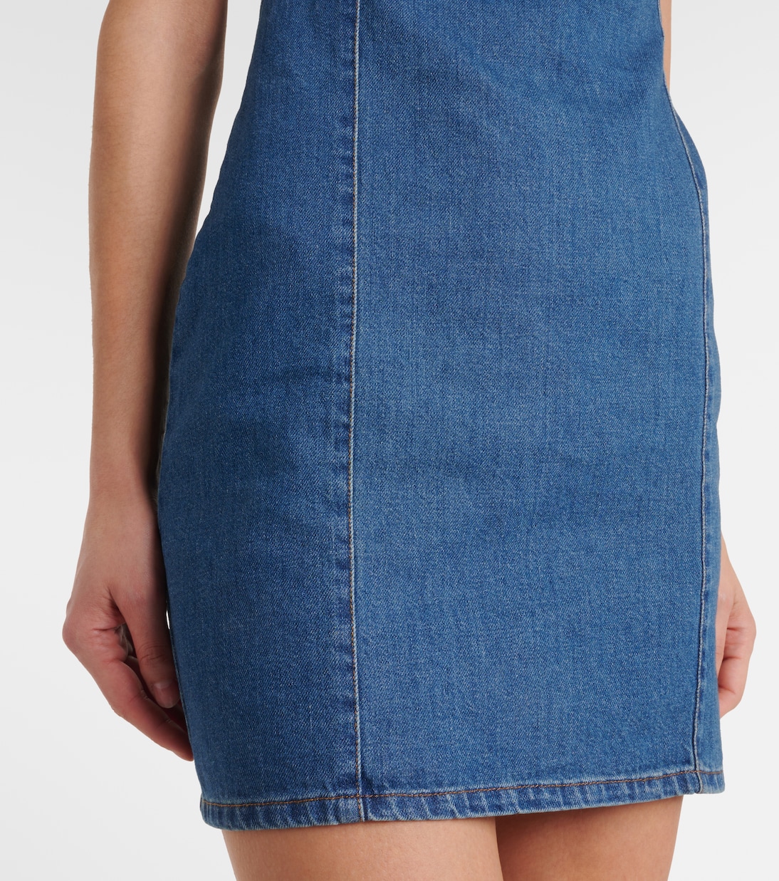 Robe asymétrique en jean à fleurs | Coperni
