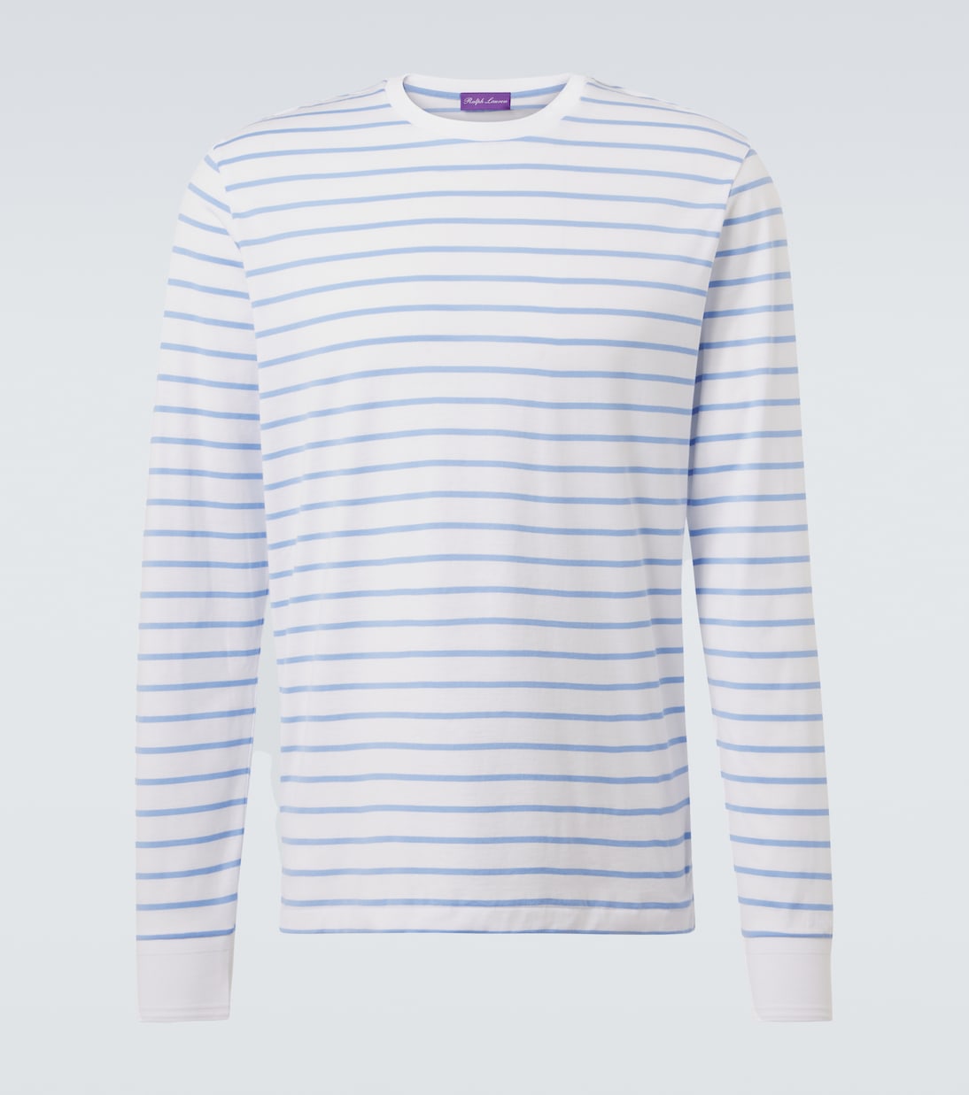 Camiseta en jersey de algodón a rayas | Ralph Lauren Purple Label