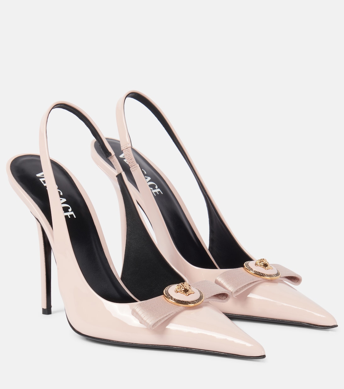 Escarpins slingback Gianni Ribbon 85 en cuir | Versace