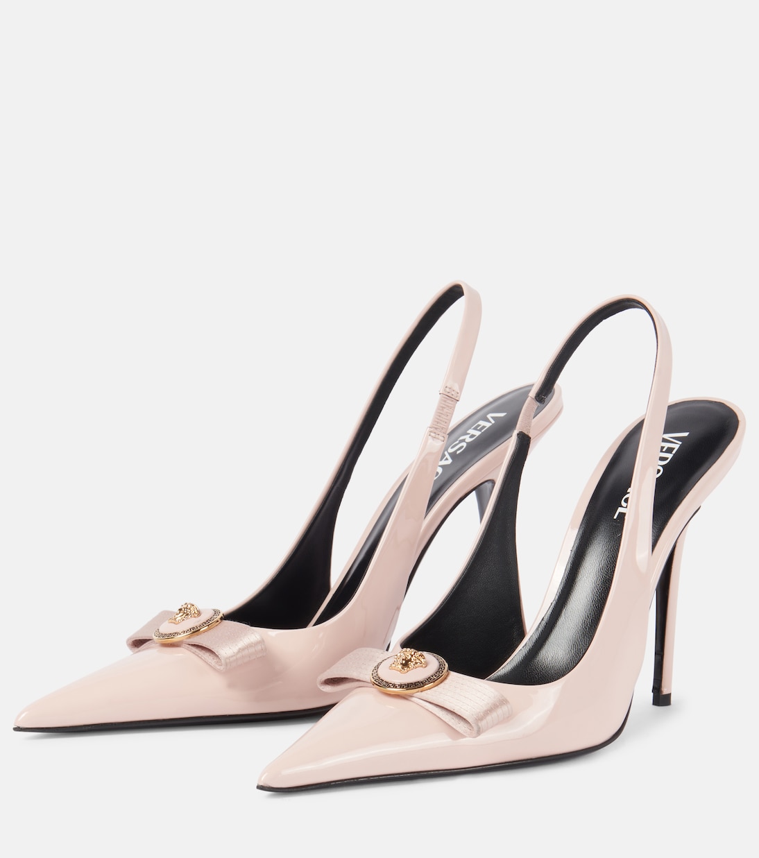 Escarpins slingback Gianni Ribbon 85 en cuir | Versace