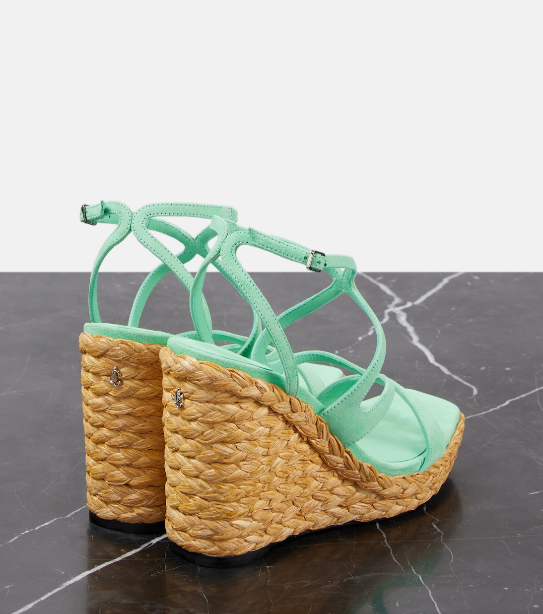 Espadrilles compensées Ayla 110 en daim | Jimmy Choo