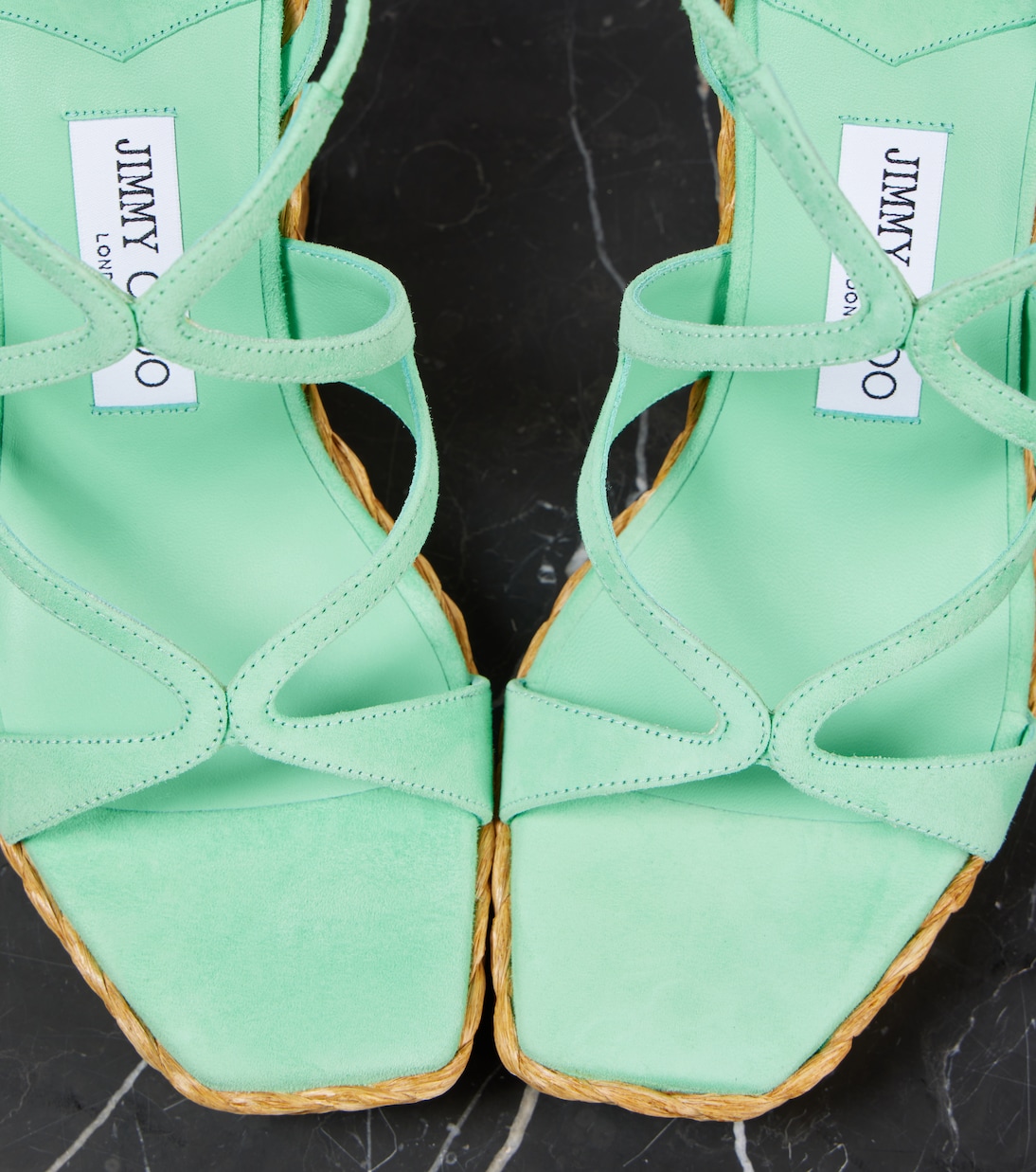 Espadrilles compensées Ayla 110 en daim | Jimmy Choo