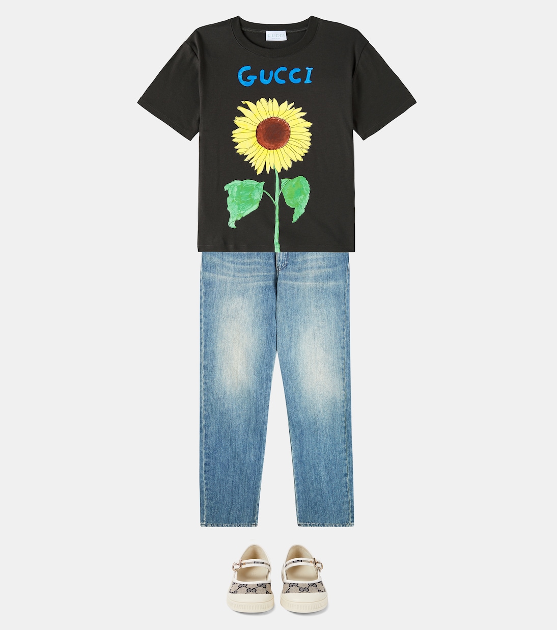 x Naon Jeong camiseta de algodón estampada | Gucci Kids
