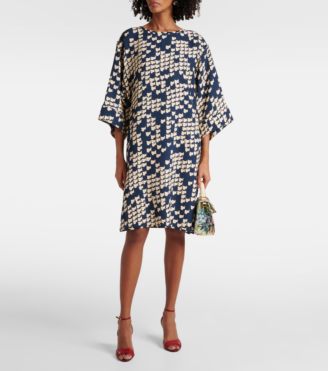 Robe midi imprimée en Cady Couture | Valentino
