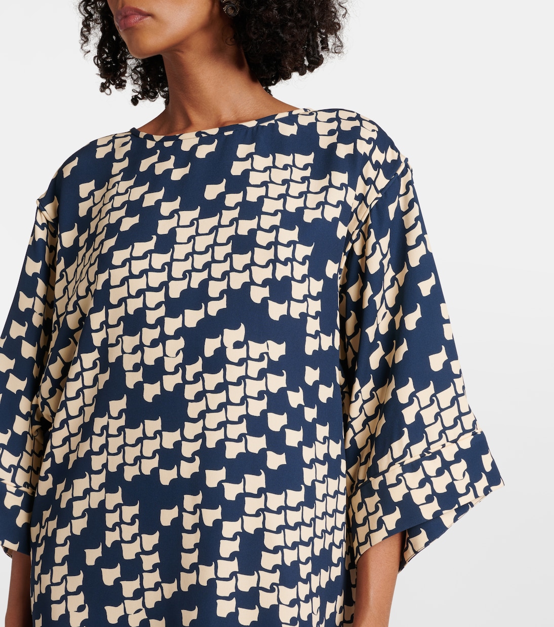 Robe midi imprimée en Cady Couture | Valentino