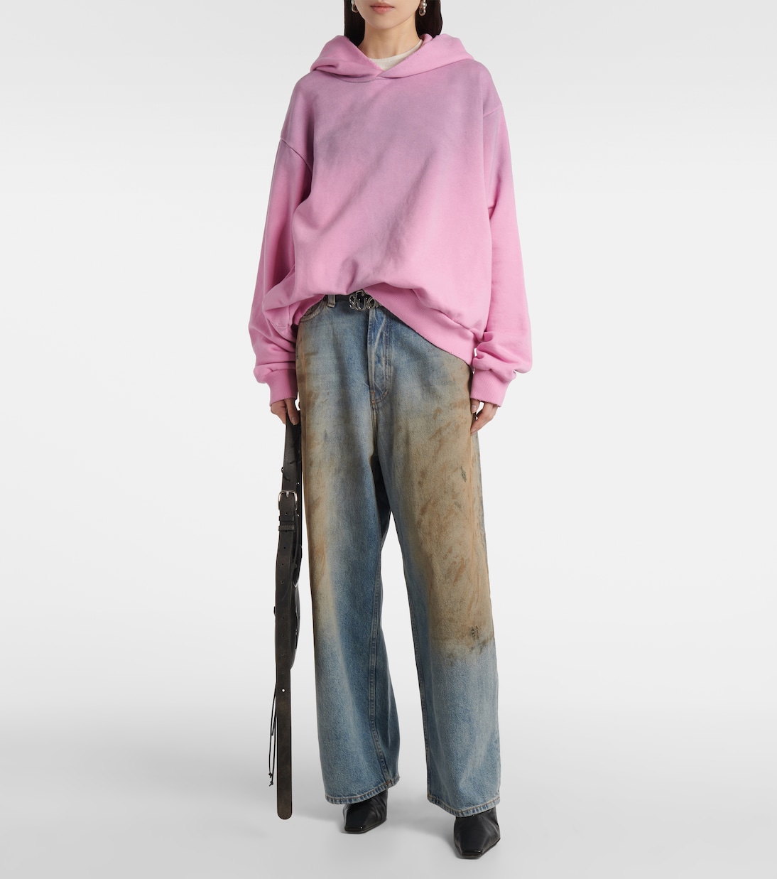 Sudadera de mezcla de algodón con logo | Acne Studios