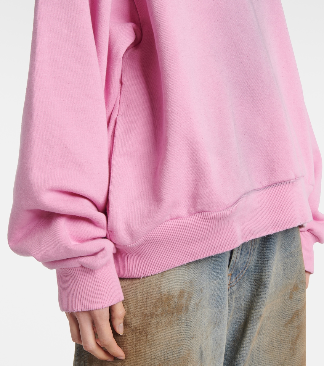 Sudadera de mezcla de algodón con logo | Acne Studios