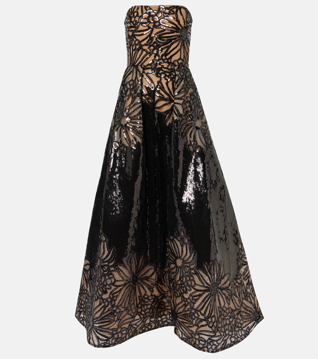 Robe longue à fleurs et sequins | Elie Saab