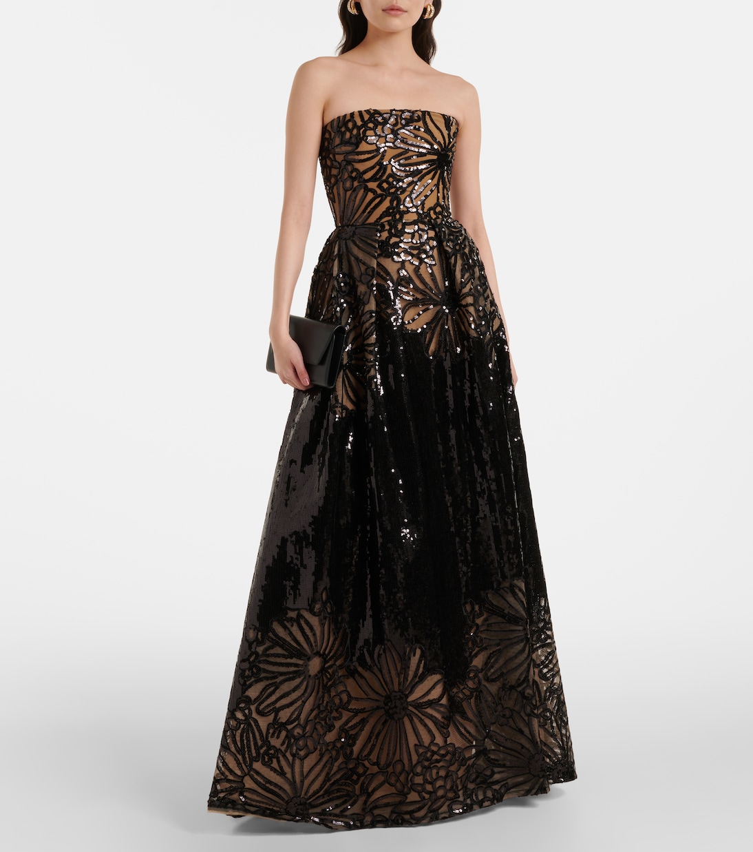 Robe longue à fleurs et sequins | Elie Saab