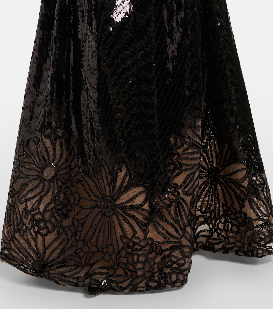 Robe longue à fleurs et sequins | Elie Saab