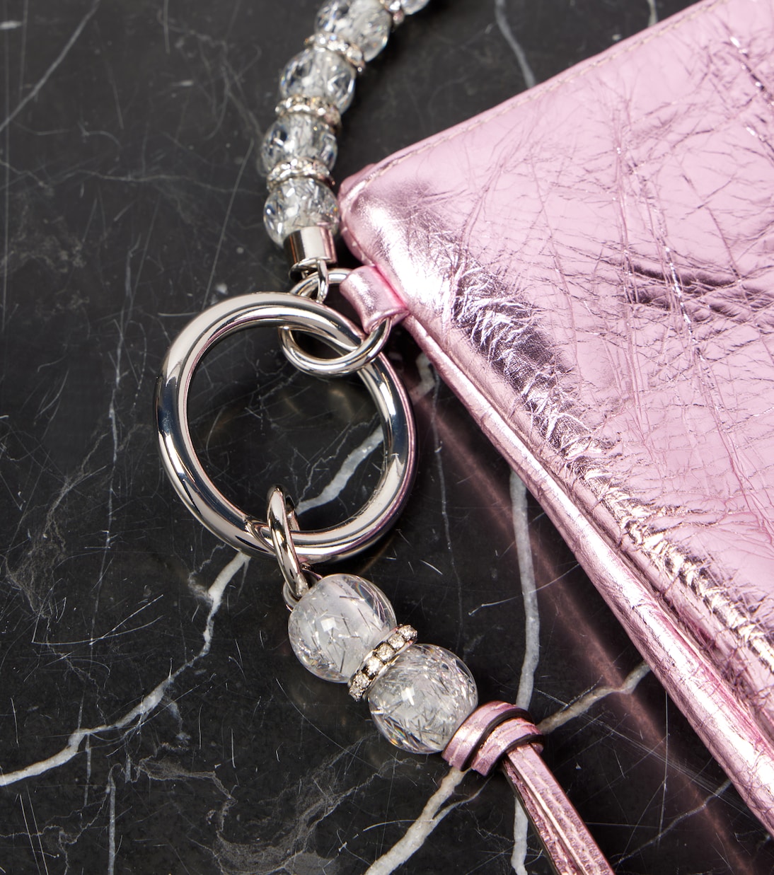 Clutch Callie Small in pelle metallizzata | Jimmy Choo