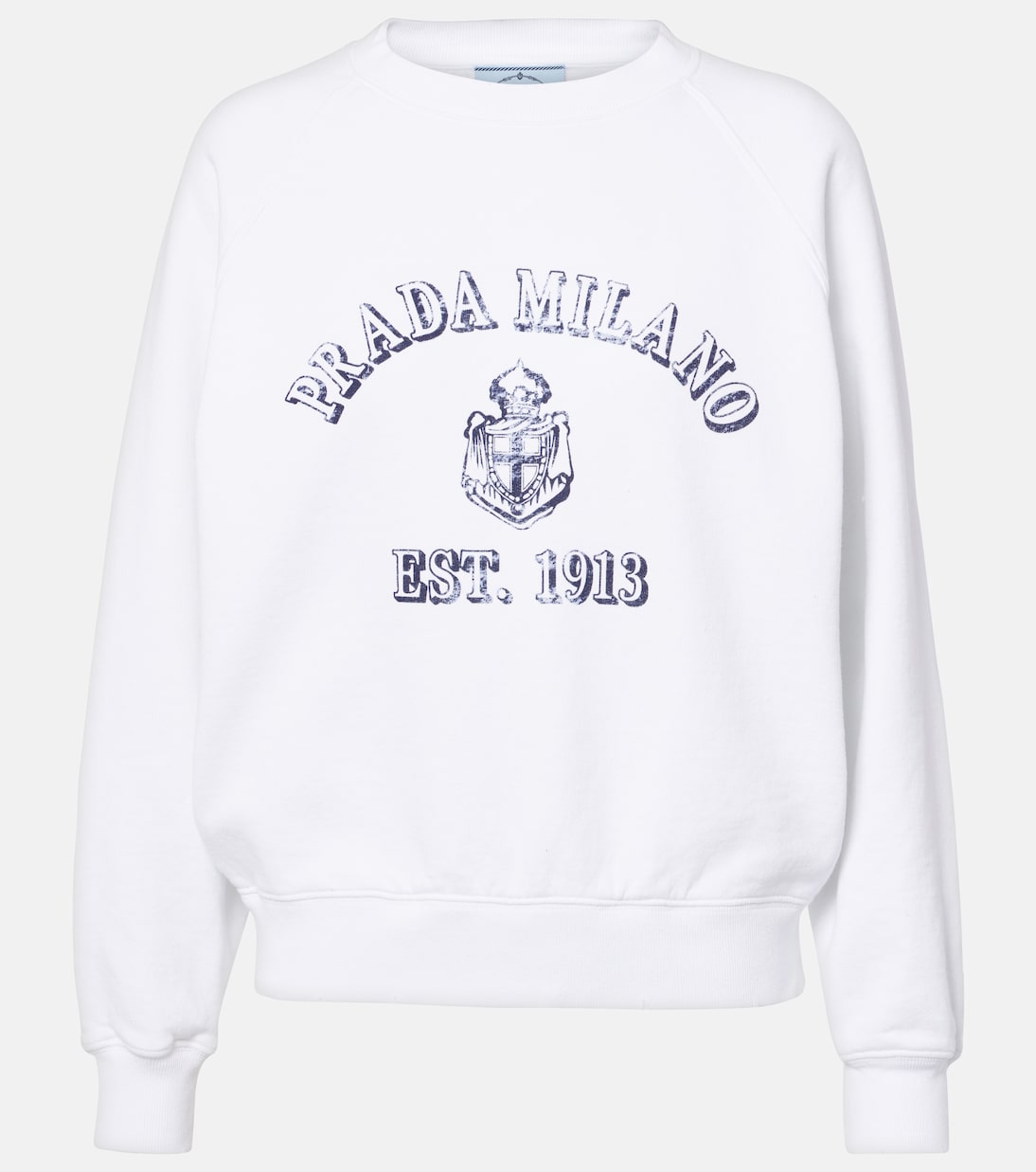 Felpa in jersey di cotone con logo | Prada