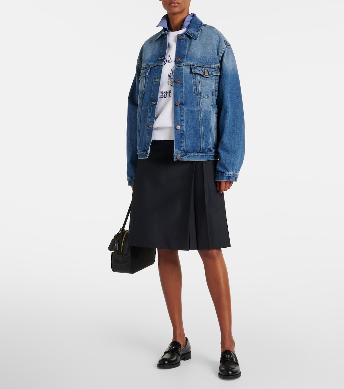 Felpa in jersey di cotone con logo | Prada