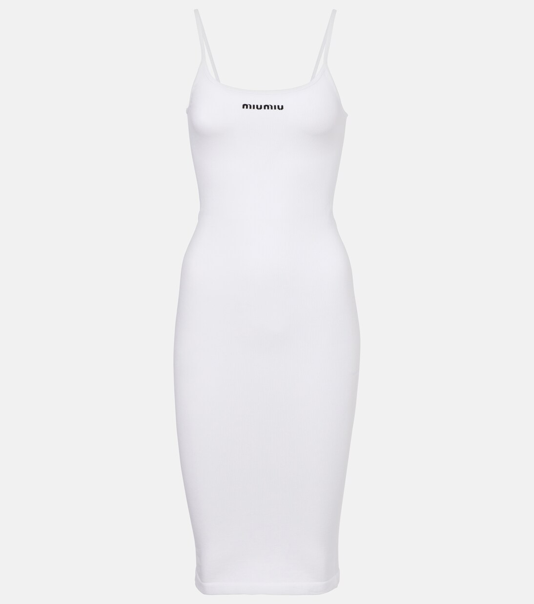 Minikleid aus einem Baumwollgemisch | Miu Miu