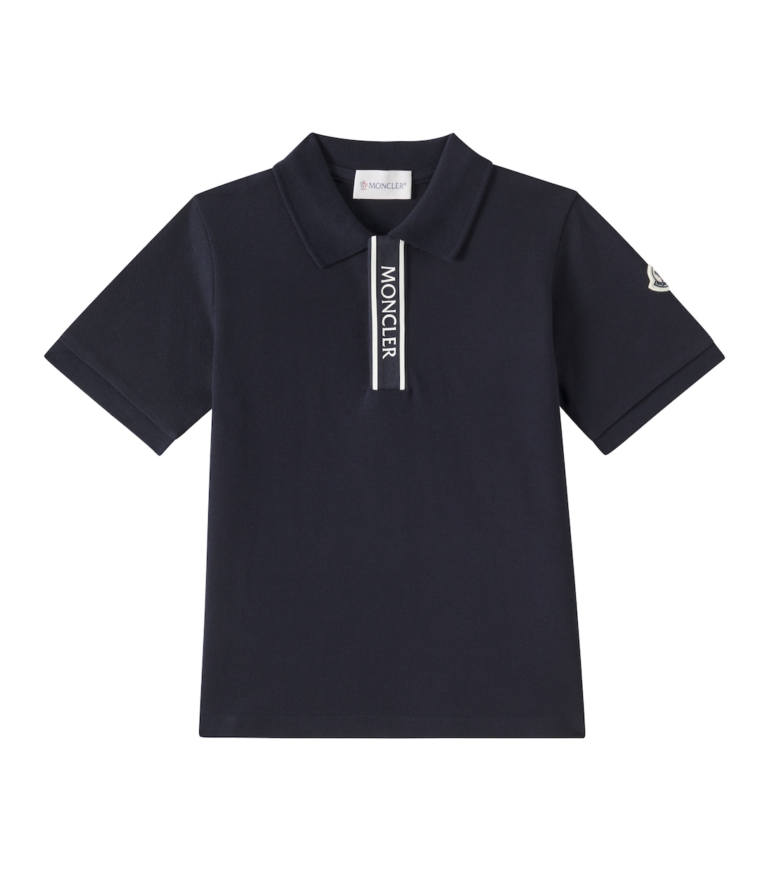 Polo en piqué de algodón con logo | Moncler Enfant