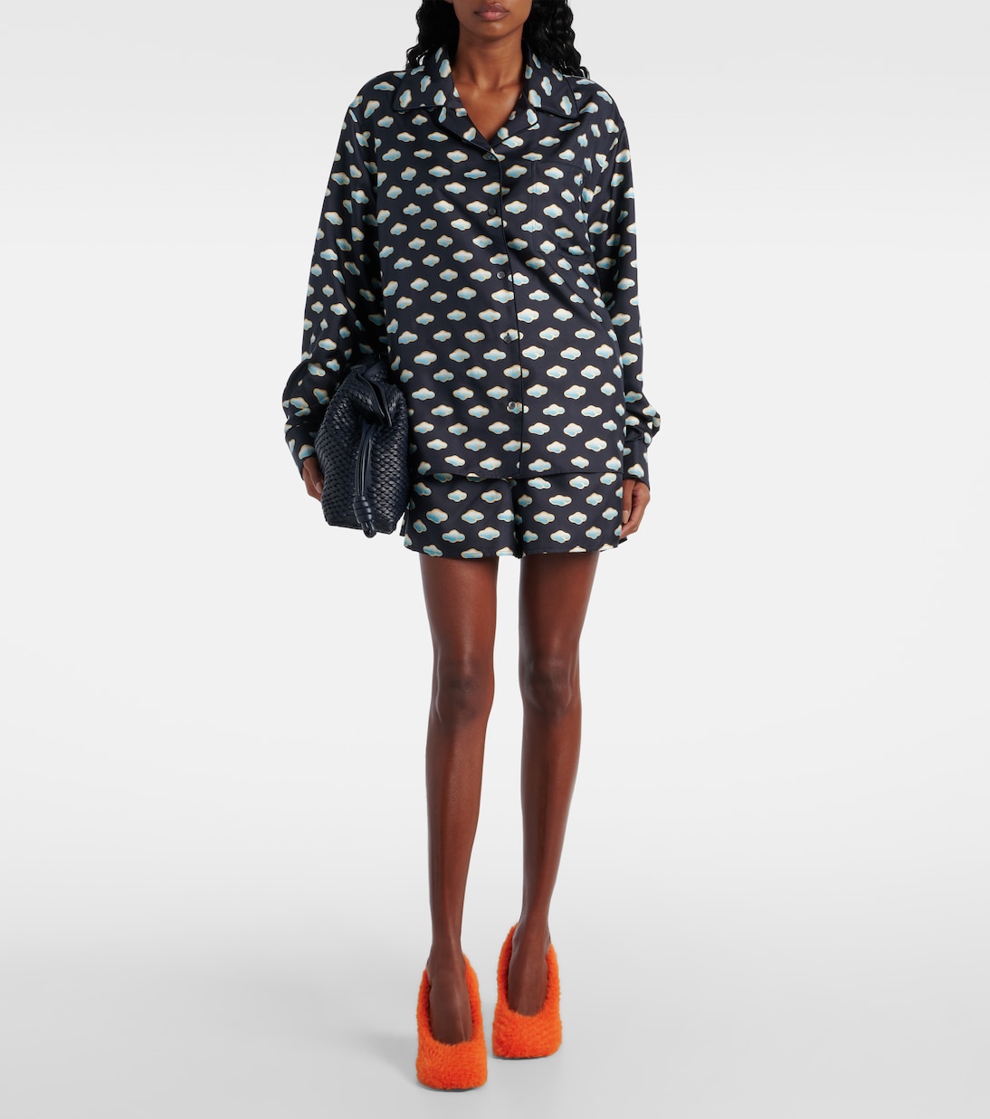 Blusa de pijama de seda estampada | Loewe