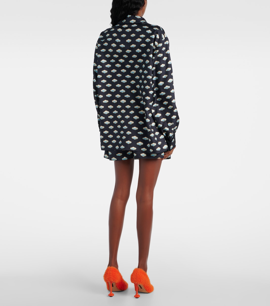 Blusa de pijama de seda estampada | Loewe