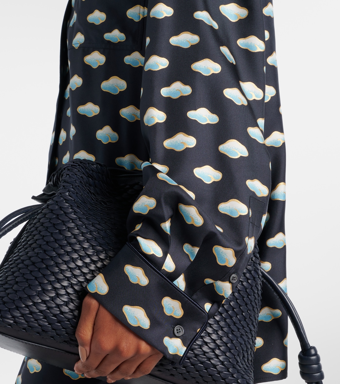 Blusa de pijama de seda estampada | Loewe