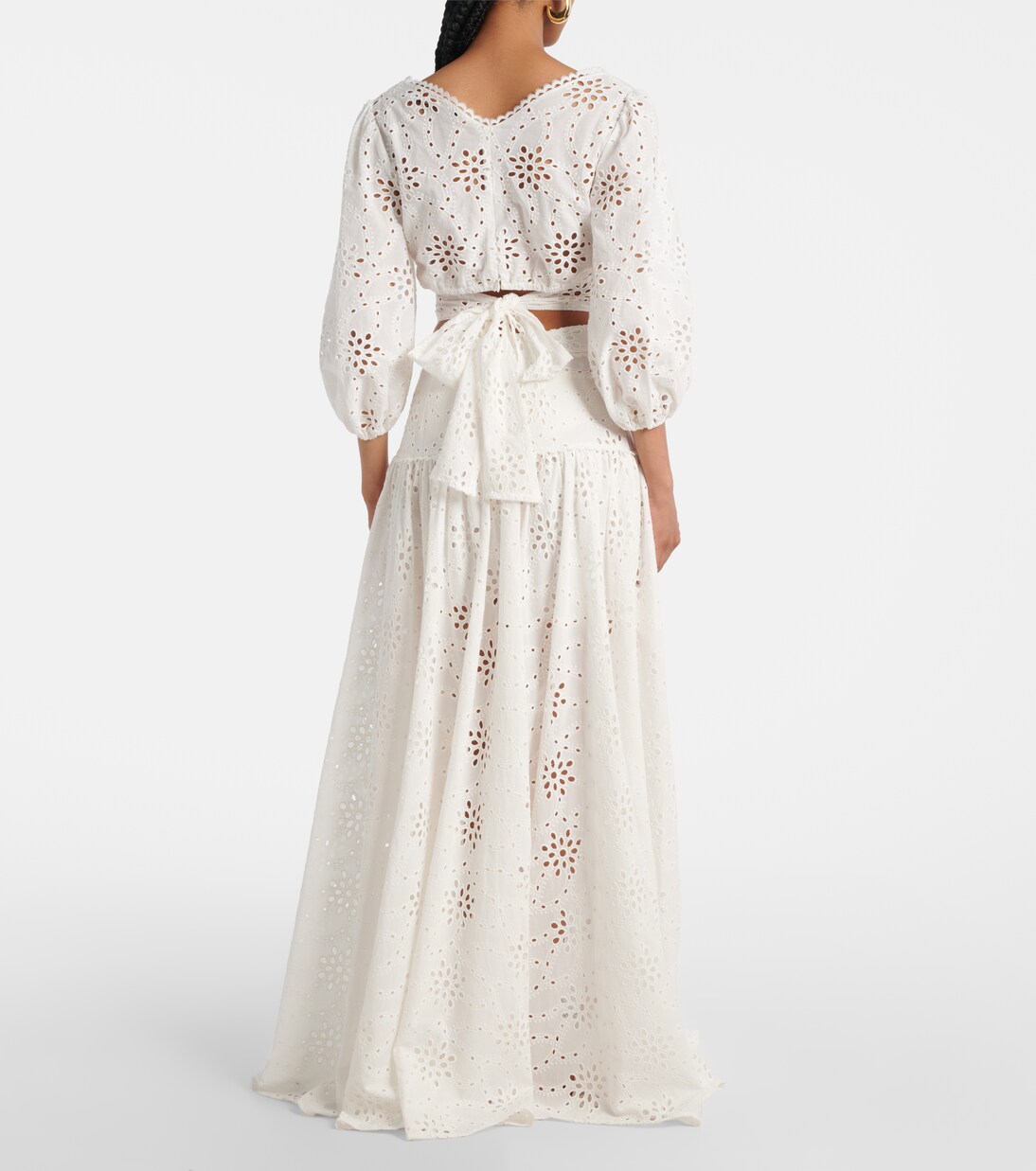 Broderie anglaise cotton crop top | Alexandra Miro
